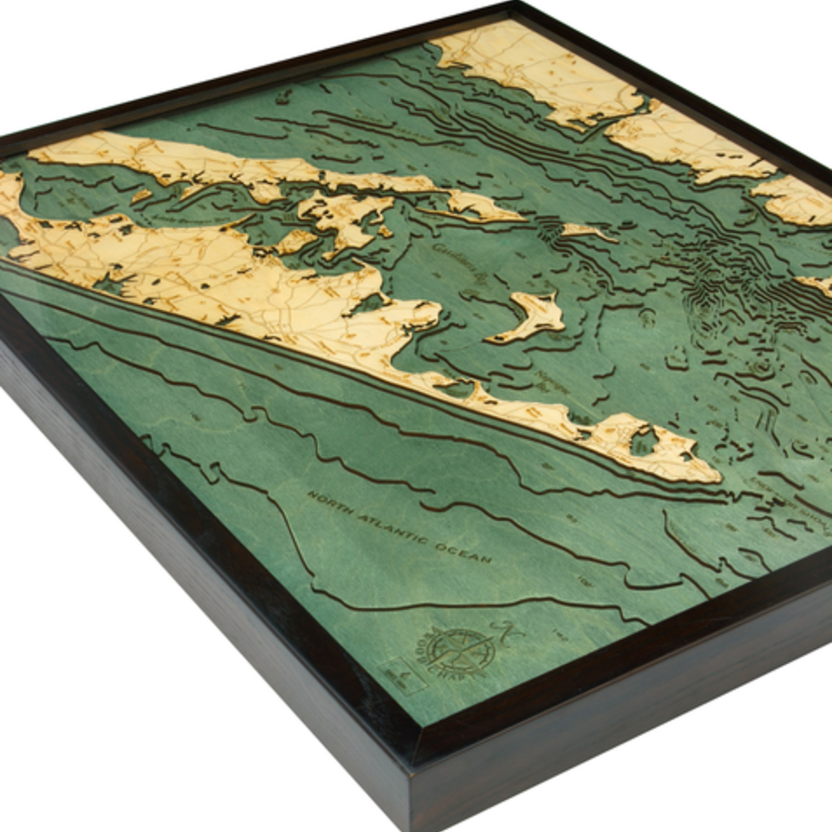 WoodChart Long Island Sound EAST/The Hamptons, (Bathymetric 3-D Nautical WOODCHART)