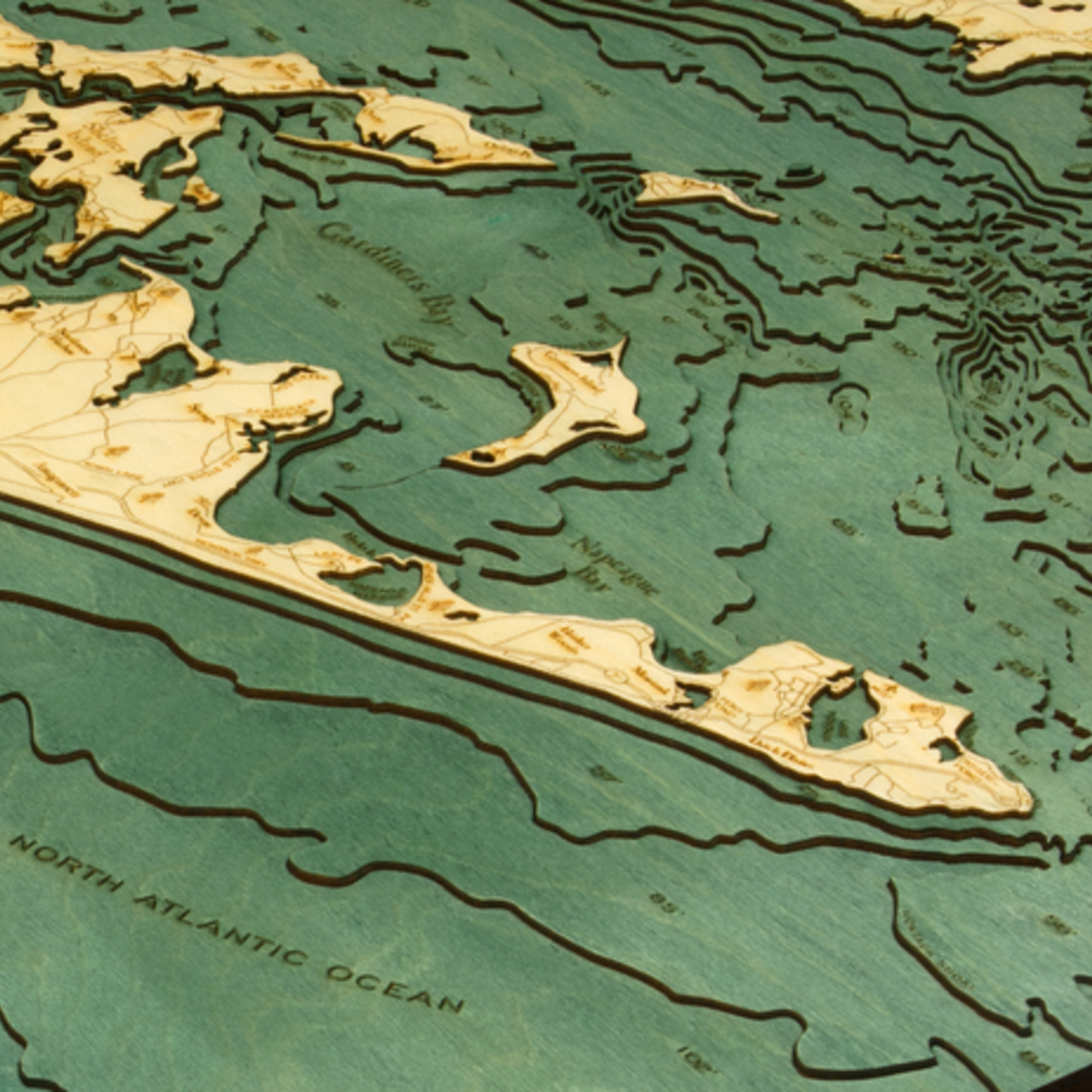 WoodChart Long Island Sound EAST/The Hamptons, (Bathymetric 3-D Nautical WOODCHART)
