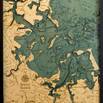 WoodChart Boston Harbor (Bathymetric 3-D Nautical WOODCHART)