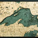 WoodChart Lake Superior (Bathymetric 3-D Nautical WOODCHART)