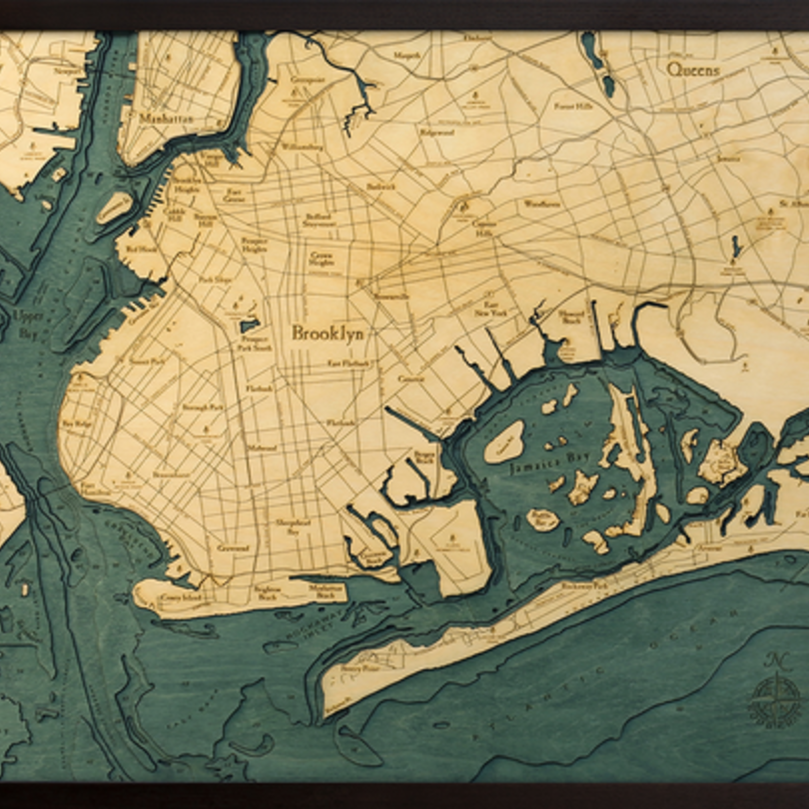 WoodChart Brooklyn (Bathymetric 3-D Nautical WOODCHART)