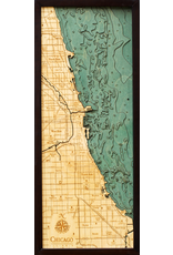 WoodCharts Chicago (Bathymetric 3-D Nautical WOODCHART)