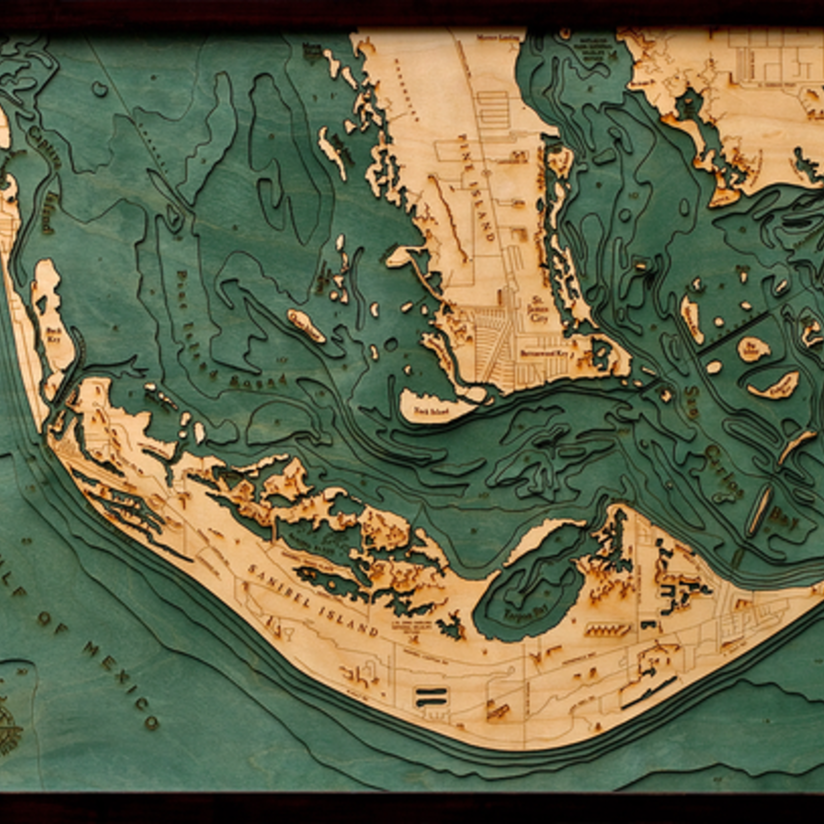 WoodChart Sanibel Island, FL (Bathymetric 3-D Nautical WOODCHART)