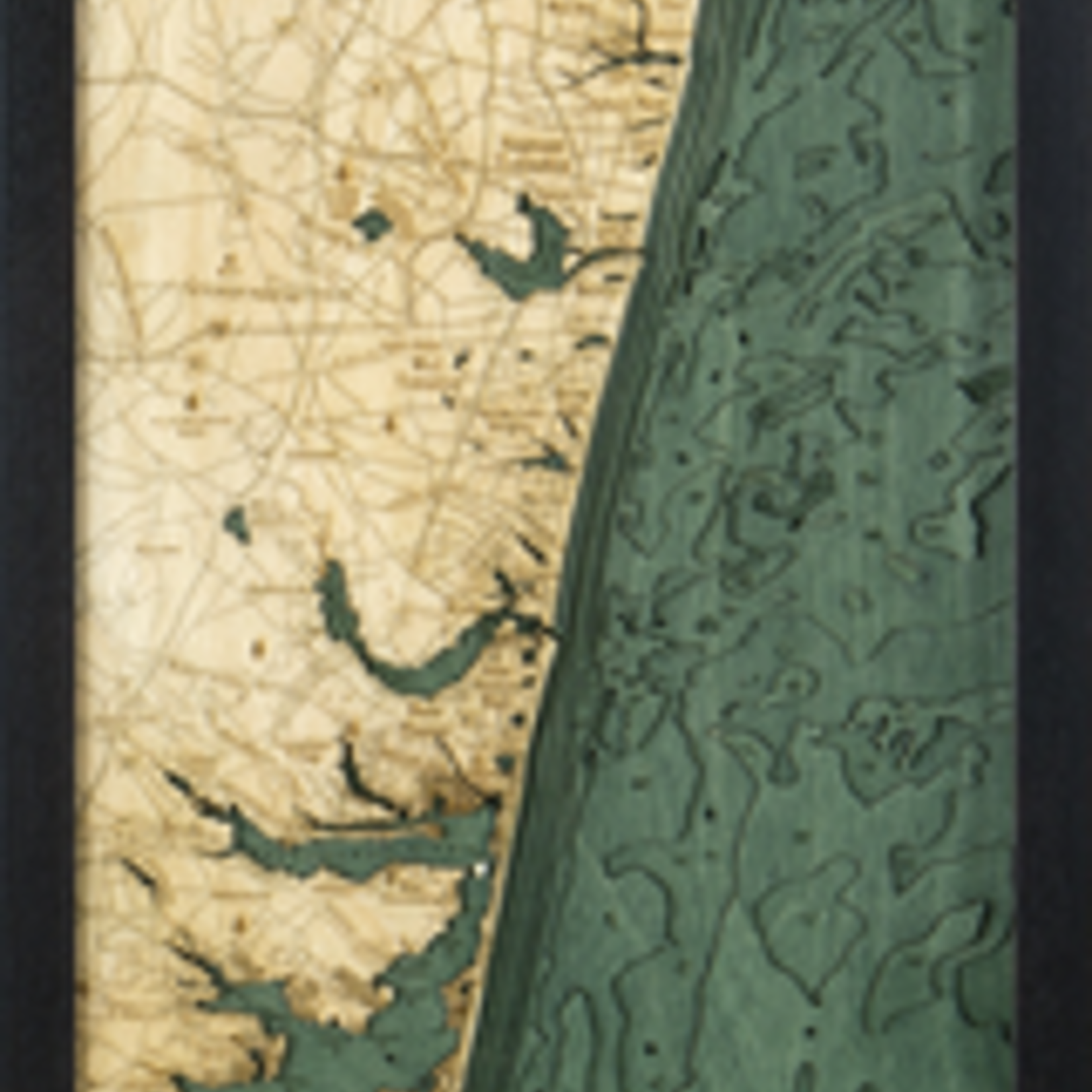 WoodChart North Shore, NJ (Bathymetric 3-D Nautical WOODCHART)