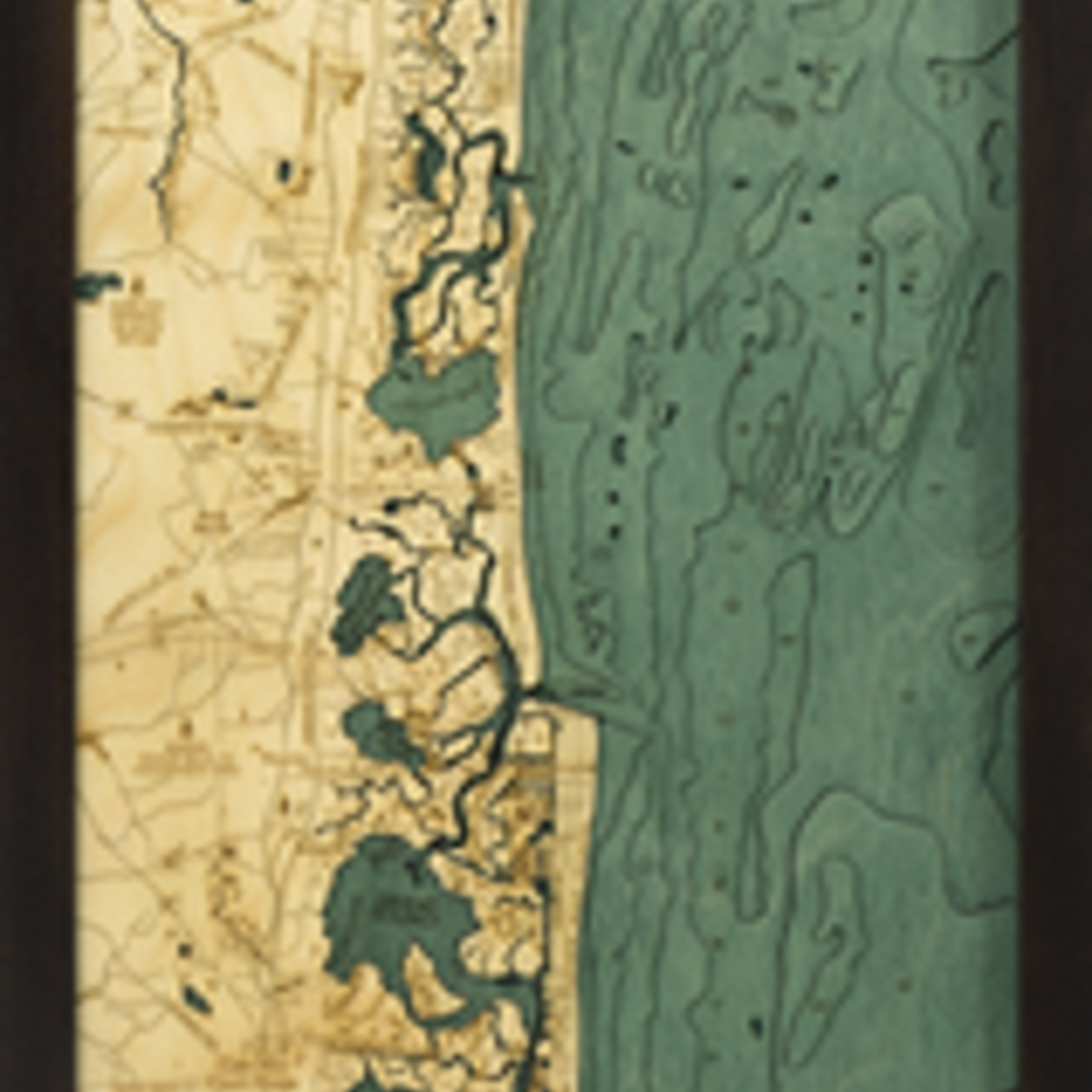 WoodChart South Shore, NJ (Bathymetric 3-D Nautical WOODCHART)