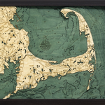 WoodChart Cape Cod (Sm, Bathymetric 3-D Nautical WOODCHART)