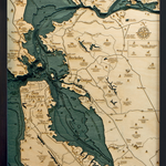 WoodChart San Francisco / Bay Area (Sm, Bathymetric 3-D Nautical WOODCHART)