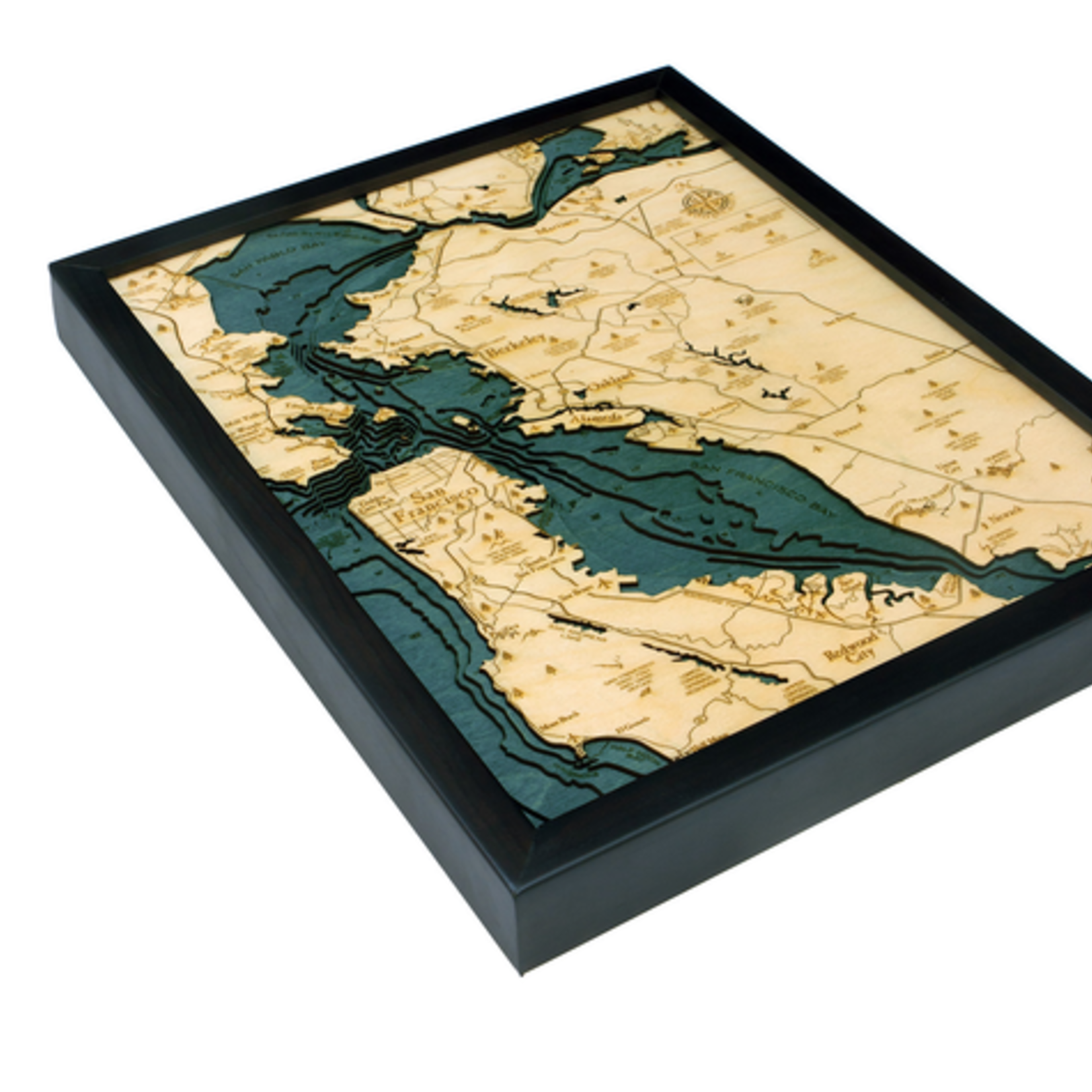 WoodChart San Francisco / Bay Area (Sm, Bathymetric 3-D Nautical WOODCHART)