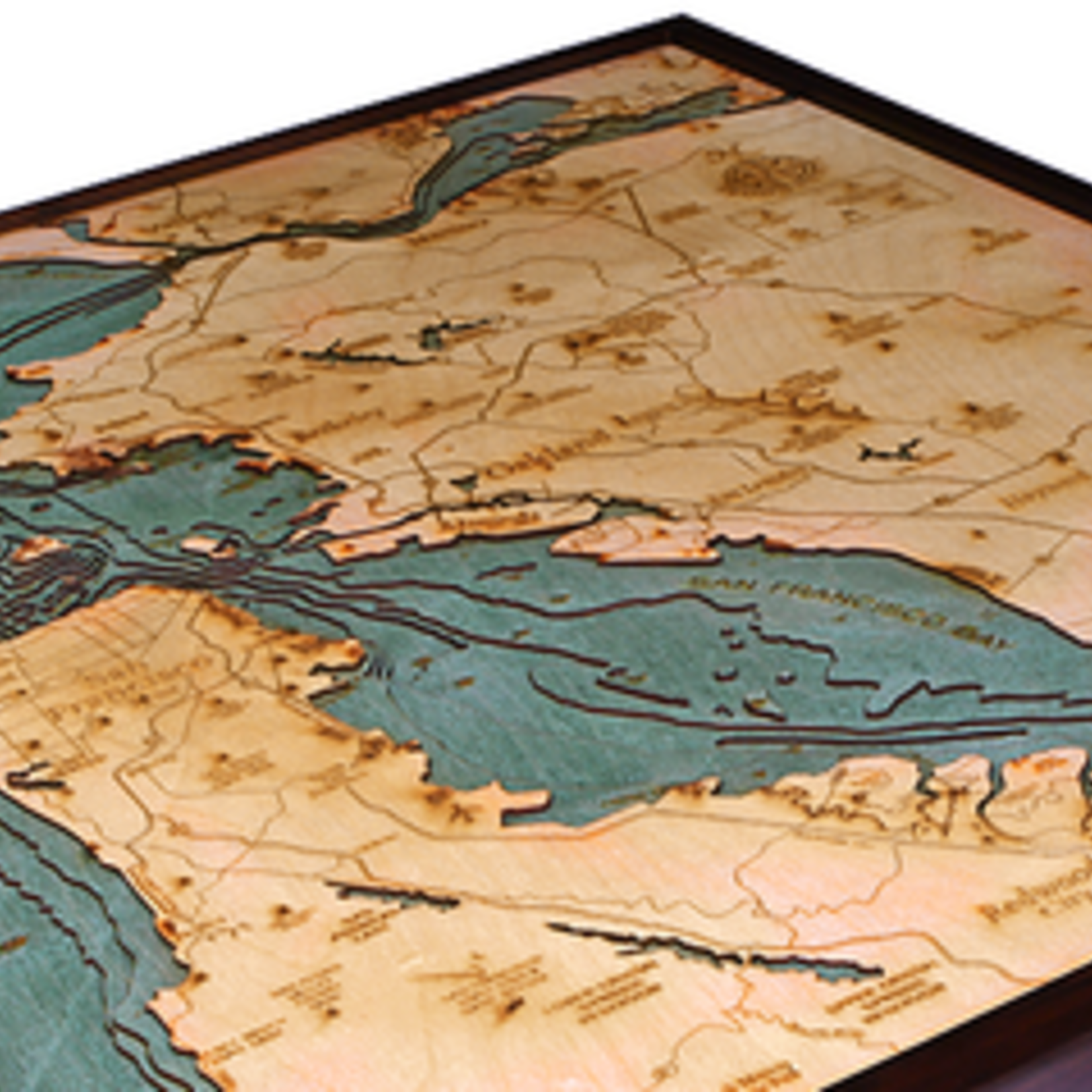 WoodChart San Francisco / Bay Area (Lg Bathymetric 3-D Nautical WOODCHART)