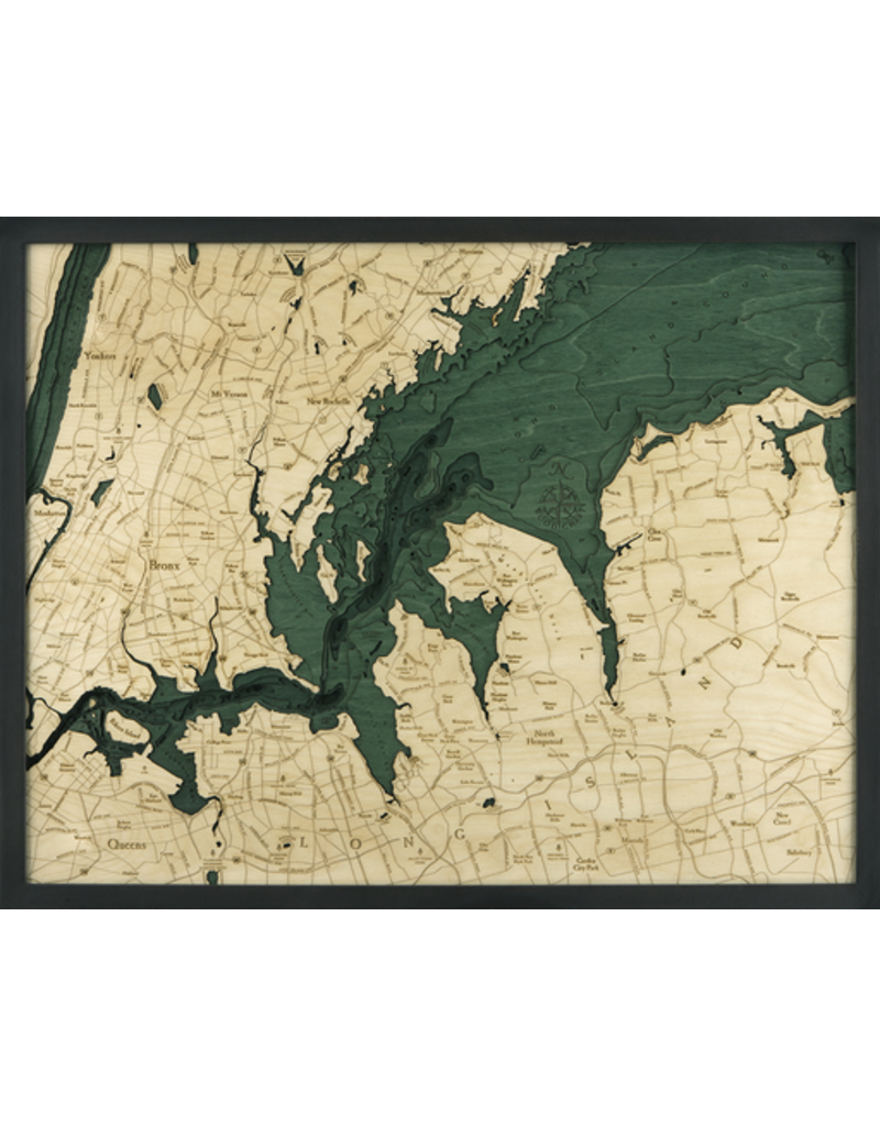 Wood Carved Nautical Charts