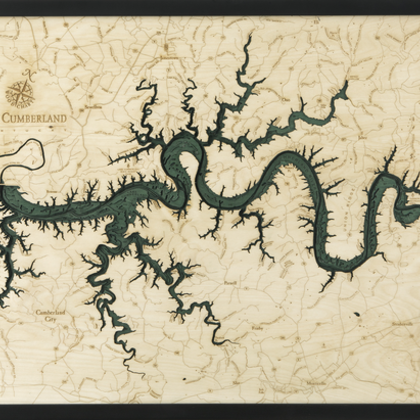 WoodChart Lake Cumberland, KY (Bathymetric 3-D Nautical WOODCHART)