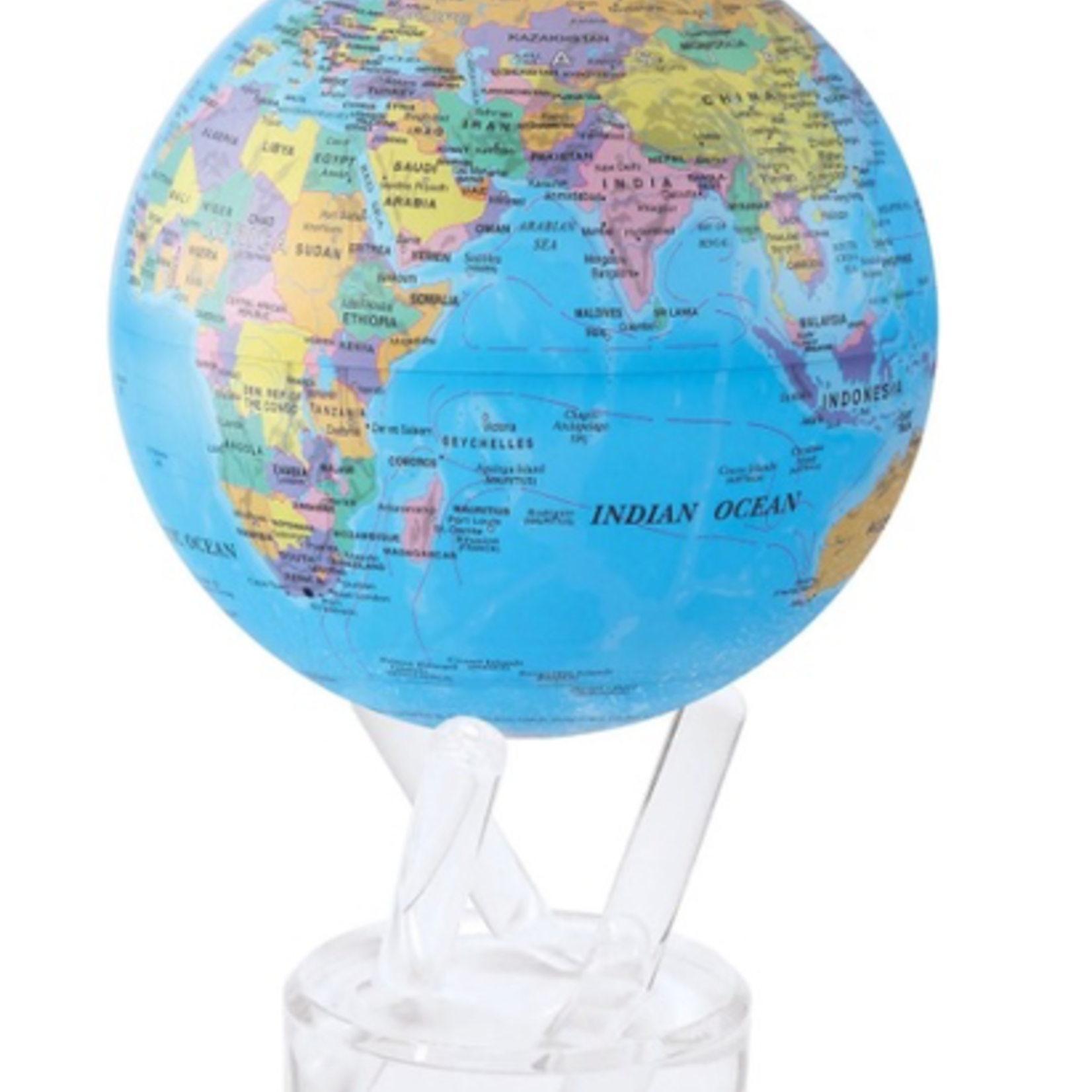 Mova Globes POLITICAL MAP BLUE (MOVA Globe 4.5" w/Acrylic Base)