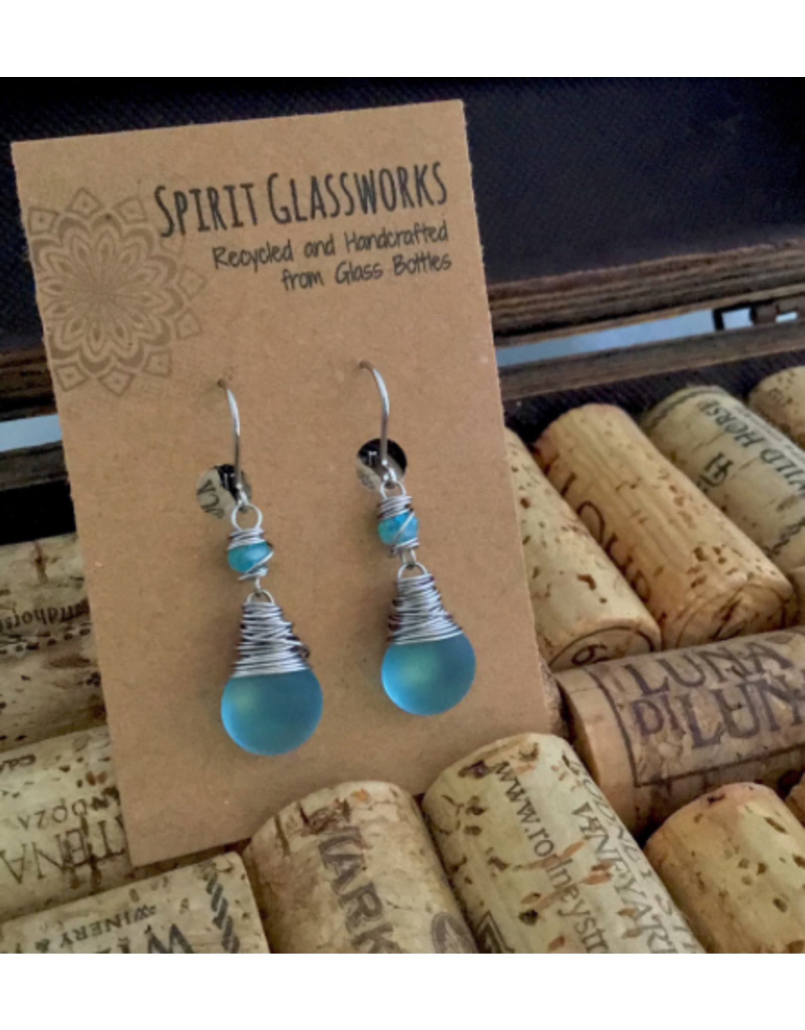 EARRINGS (Recycled Glass Bottles) Rare Earth Gallery