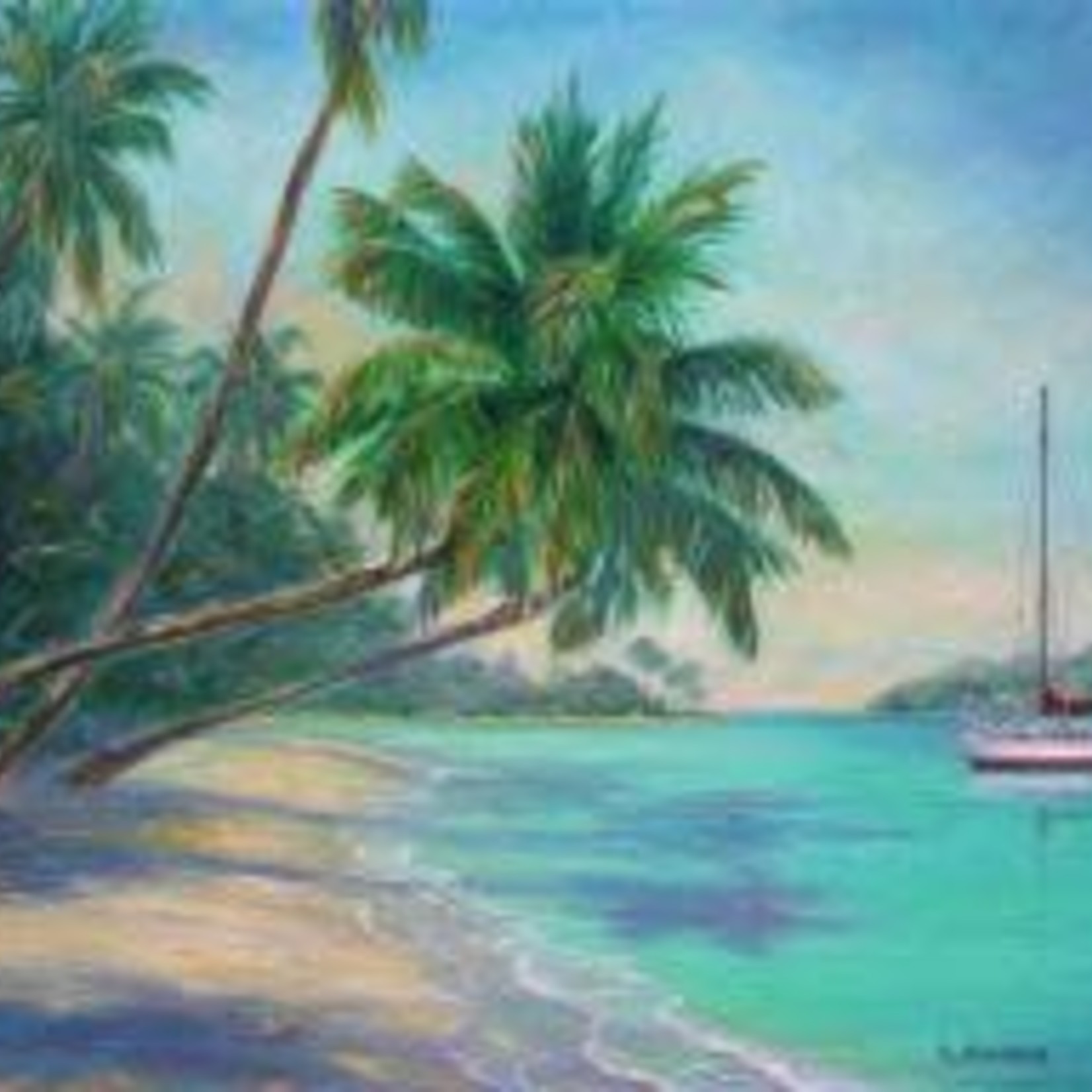 Ruthann Hewson Sailing the Caribbean (Print, Matted,11x14, RUTH)