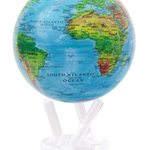 Mova Globes RELIEF MAP BLUE (MOVA Globe 6" w/Acrylic Base)