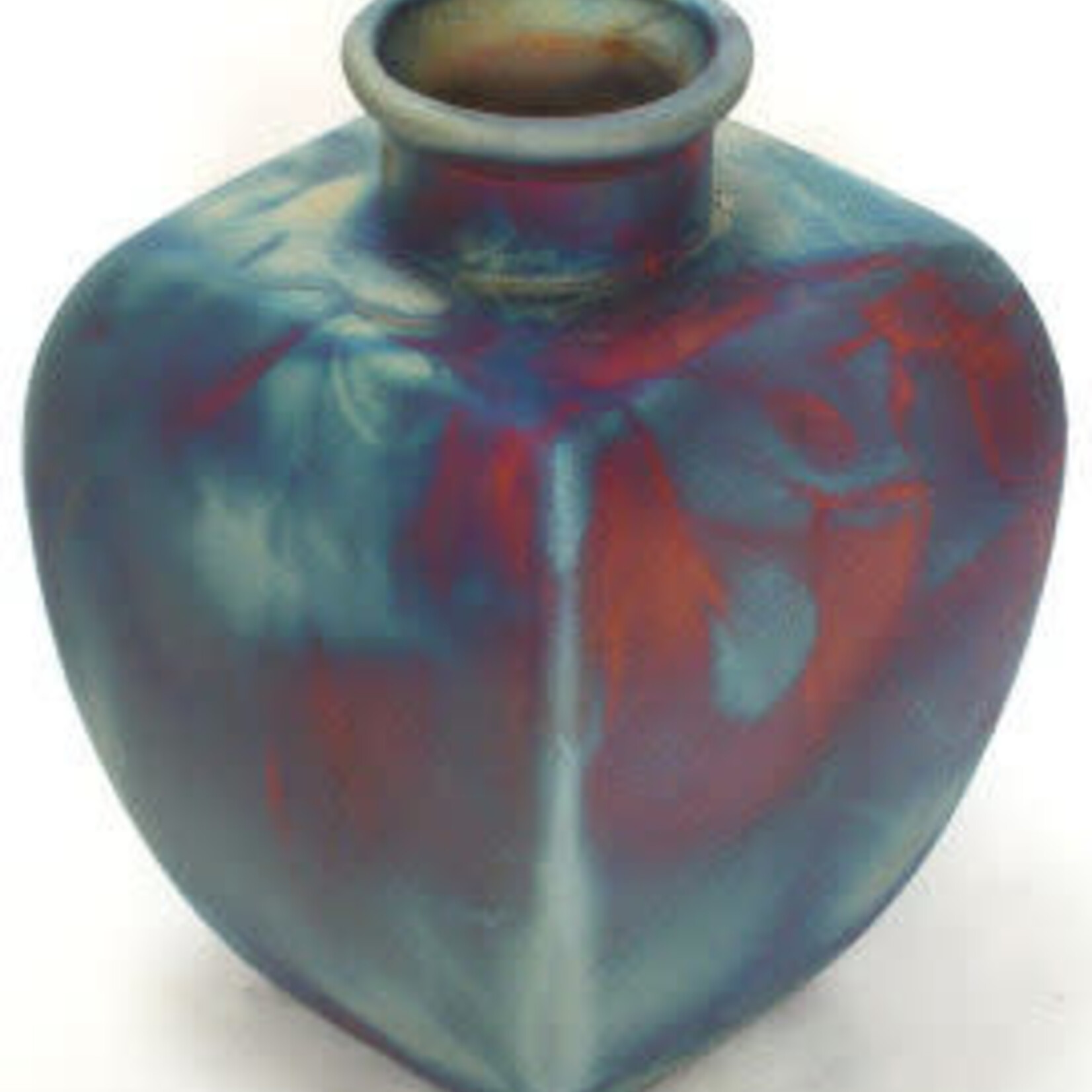 Raku Art CONTEMPORARY SQUARE VASE (RAKU, #106)