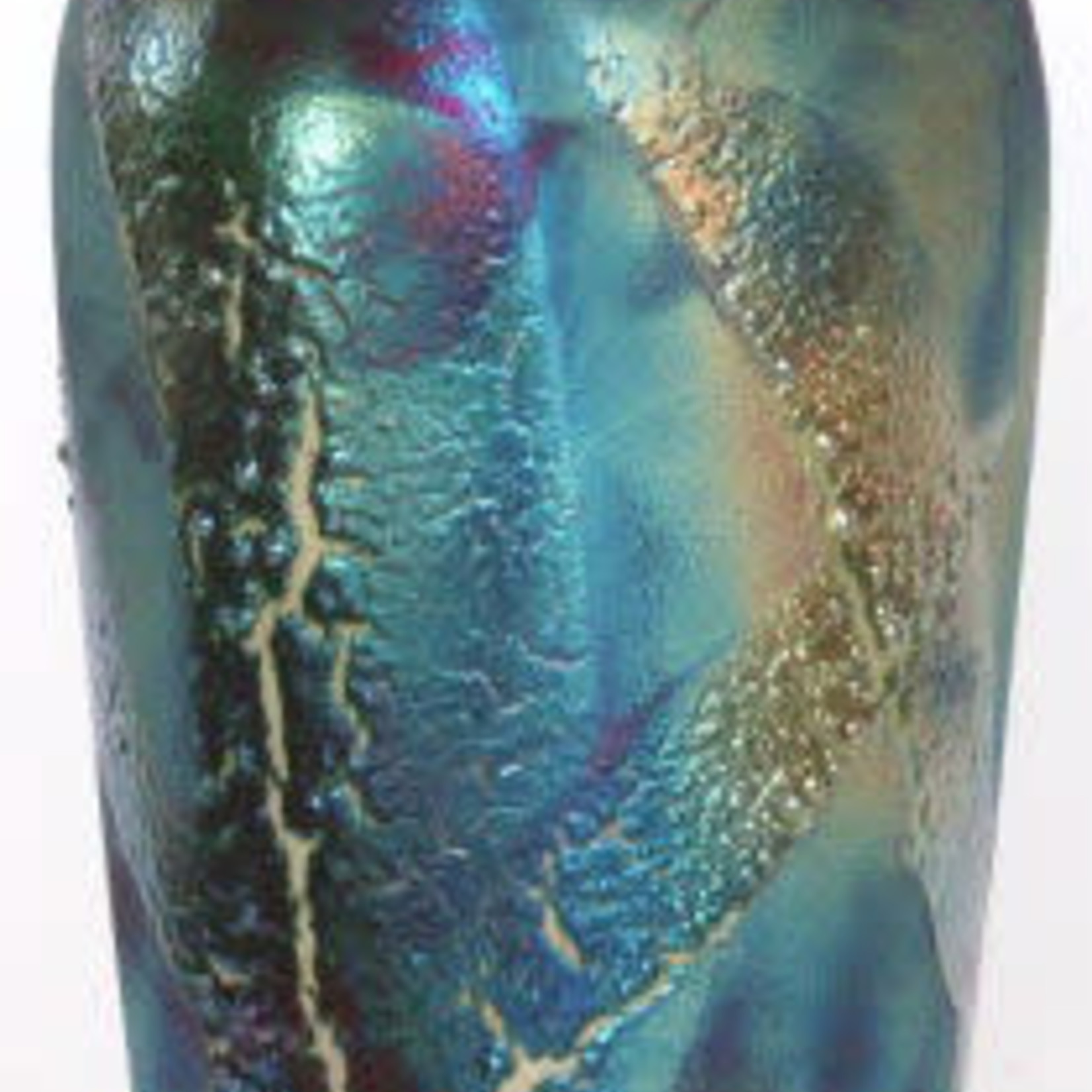 Raku Art VICTORIAN BOTTLE,  RAKU #064