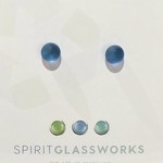 Spirit Glassworks EARRINGS (Post Stud, Recycled Glass Bottles, MELW)