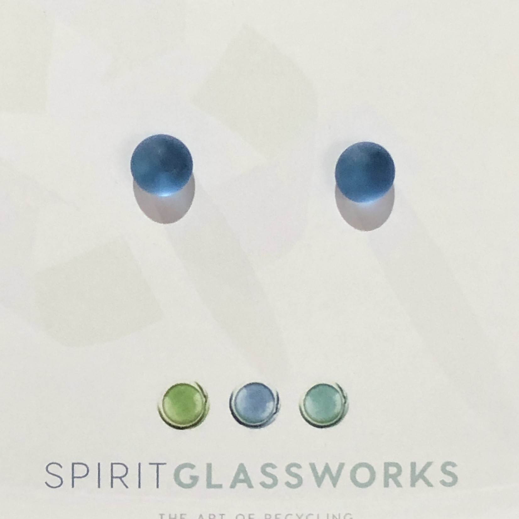 Spirit Glassworks EARRINGS (Post Stud, Recycled Glass Bottles, MELW)