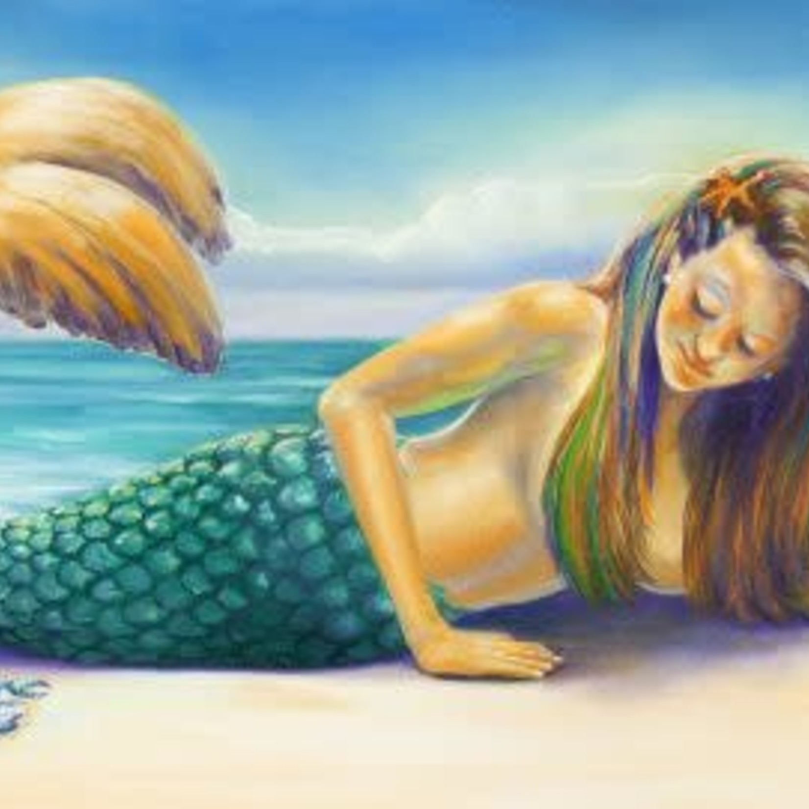 Susan Roberts MERMAID KISSES (Giclee, Ltd. Ed, Gallery Wrap, 8x16", SUSR)