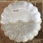 Clarkware Pottery PLATTER, ROUND SCALLOP, Elegant Lace, 10", CLARK