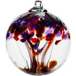 Kitras Art Glass COURAGE (Trees of Enchantment, 6" D., KITRAS)