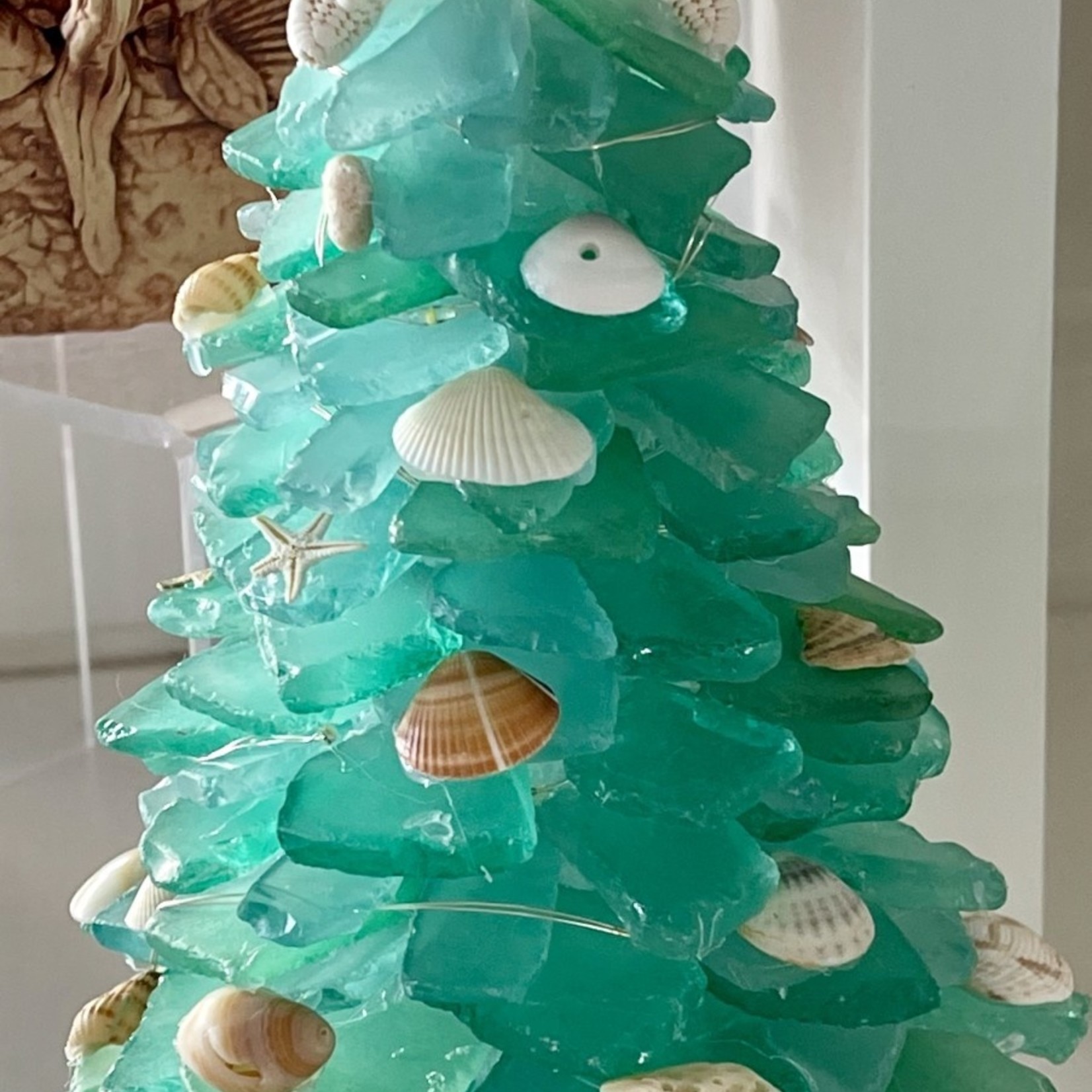 Susan Marinaccio SEA GLASS TREE, small, @11", SUSM