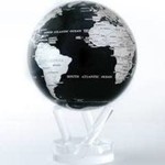 Mova Globes BLACK & SILVER (MOVA Globe 6" w/Acrylic Base)