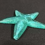 John Gibbons Glass STARFISH, Flat, 6", JGIBB