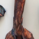 Allison Stowe-Castellano MERMAID TAIL, raku, ALLS