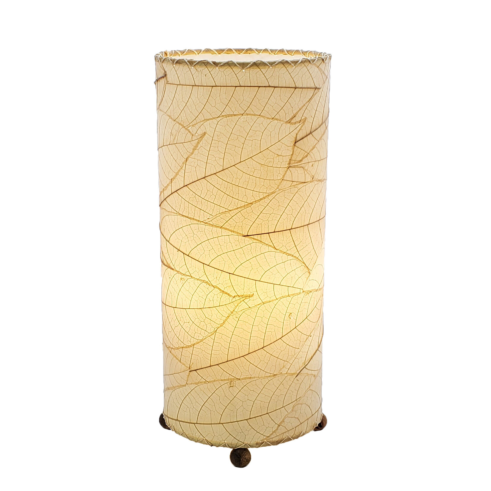 Eangee Home Design Lamp, EANGEE, Cocoa Leaf Cylinder, O/I, 17x7", natural