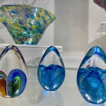 Glass Eye Studio Dichroic Egg Paperweight, 2.5", GLAS