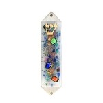 Mezuzah, Celestial Frosted w/scroll, BEAMES