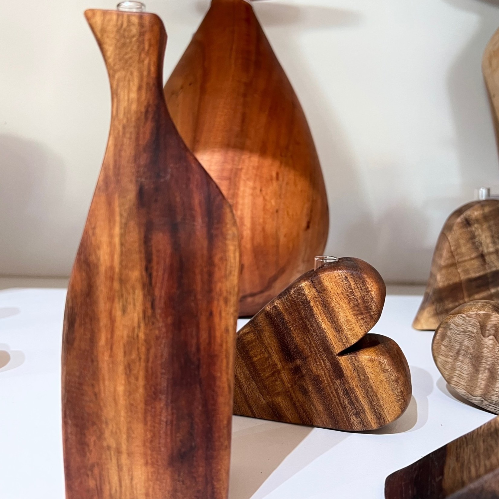 Stevens Creative Wood Art Vase, Camphor wood, STEVENS