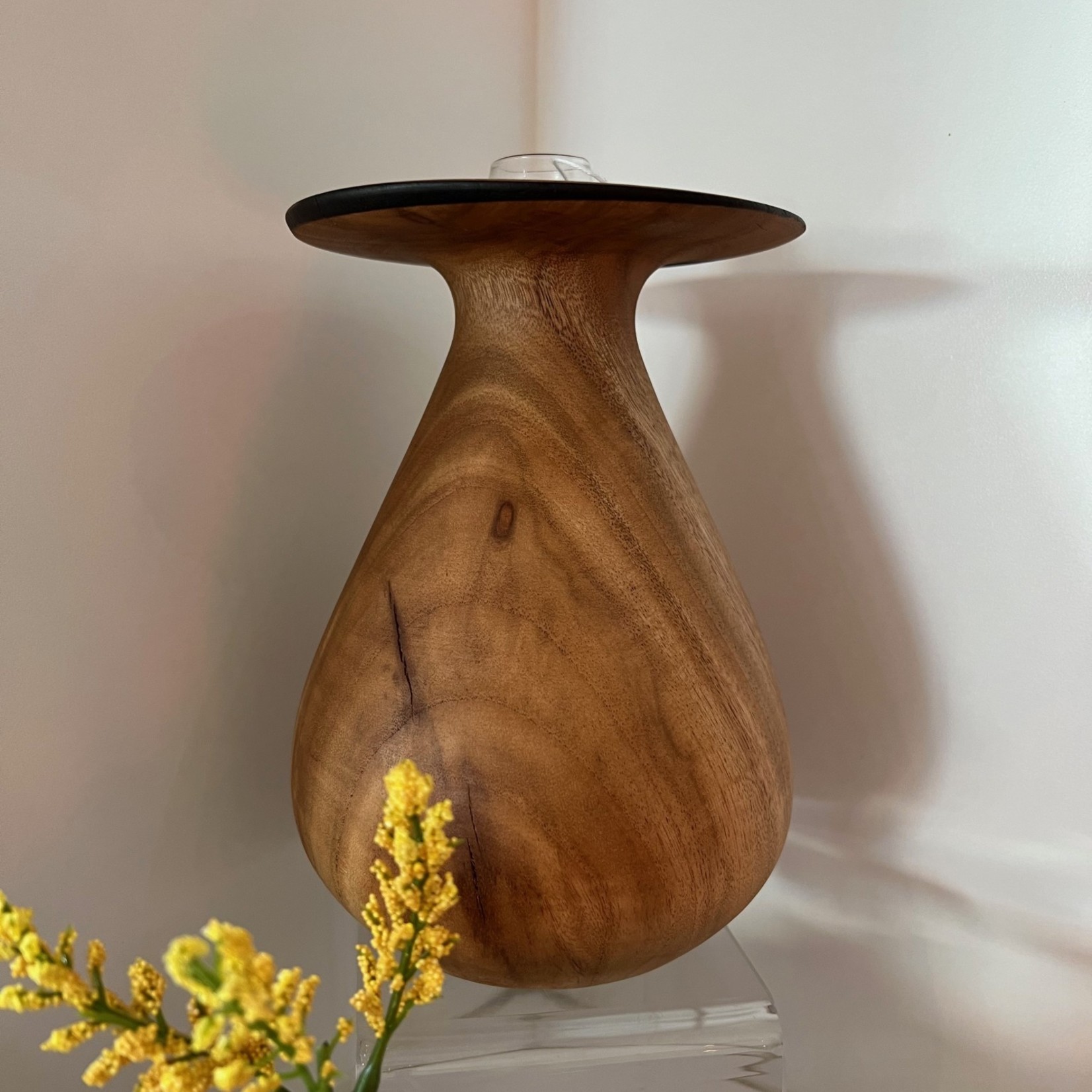 Stevens Creative Wood Art Vase, Camphor wood, STEVENS