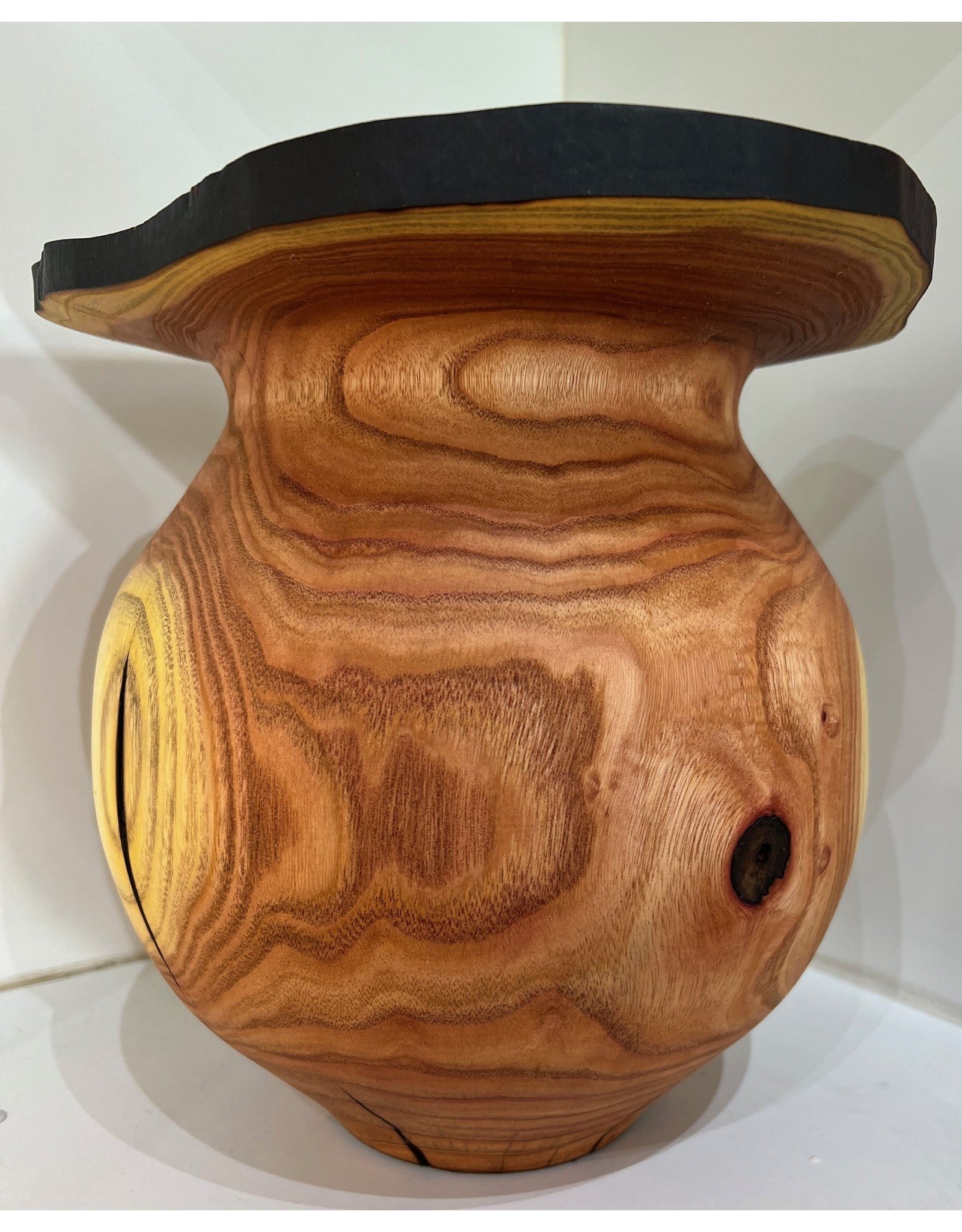 Stevens Creative Wood Art Vase, Chinaberry, STEVENS