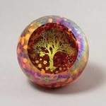 Glass Eye Studio Seasonal Paperweight, Autumn's Beauty, 3", GLAS