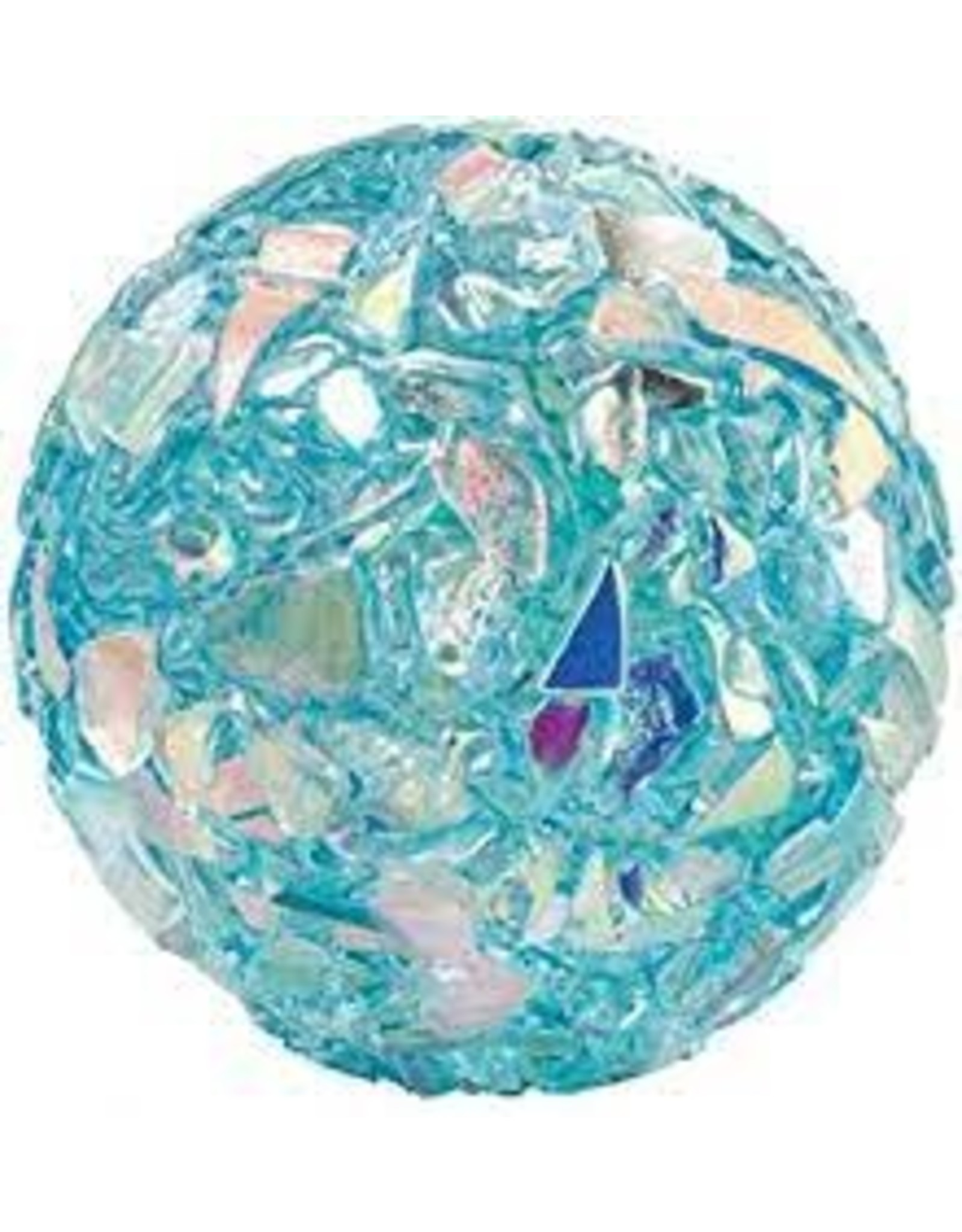 Glass Eye Studio Blue Ice Storm, ORB, Environmental, paperweight, 3", GLAS