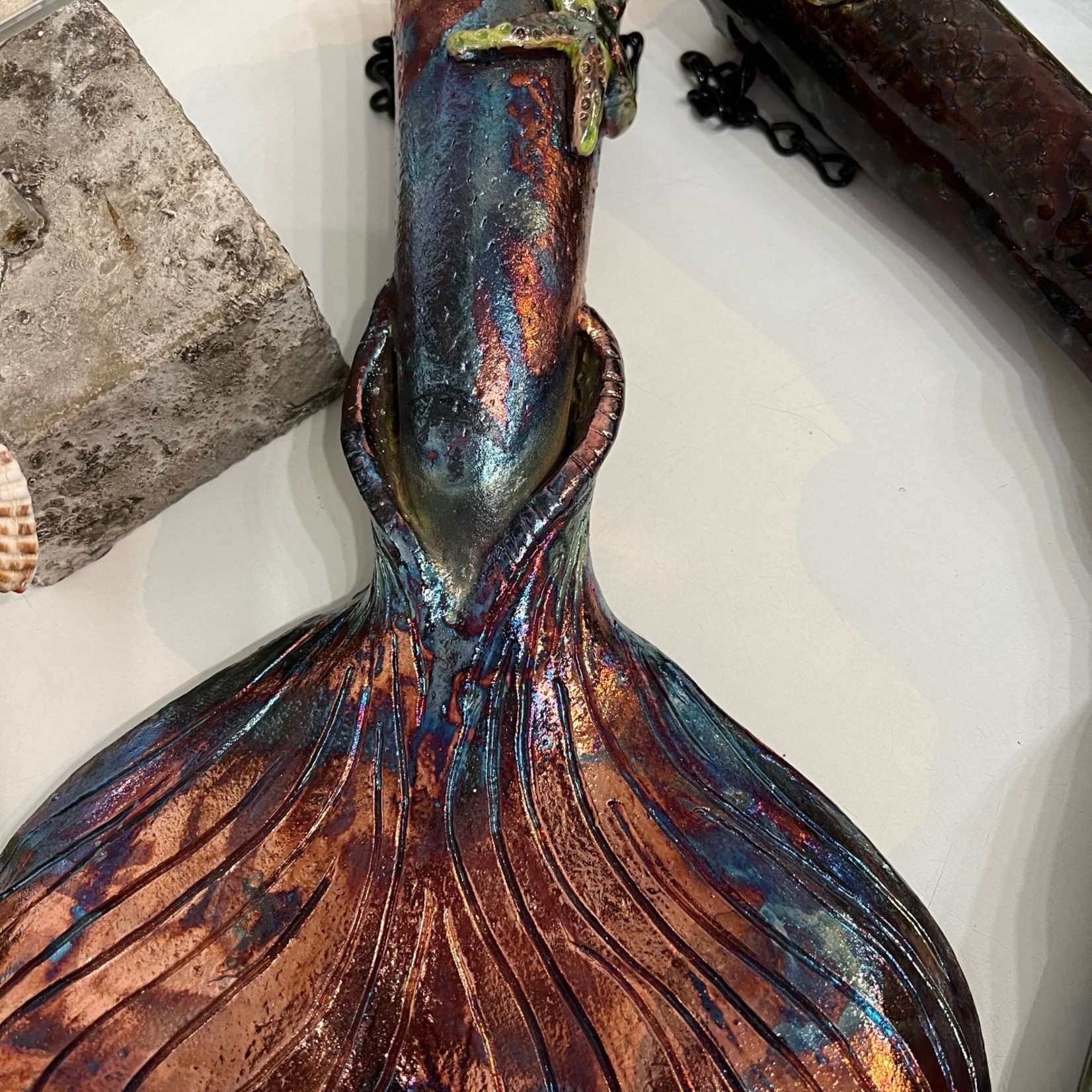 Allison Stowe-Castellano MERMAID TAIL, raku, Lrg. ALLS