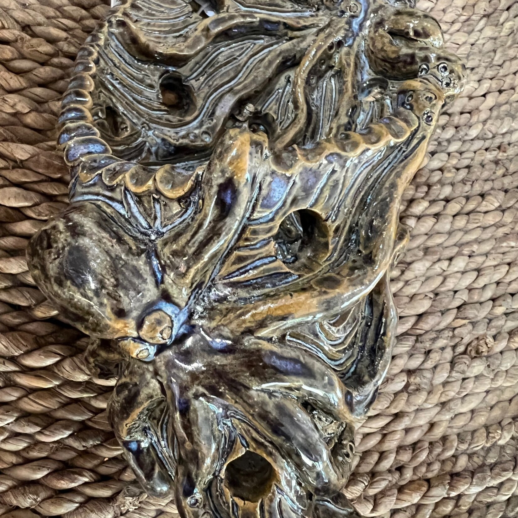 Allison Stowe-Castellano ORCHID POD,  w/Relief sealife,  small, ALLS