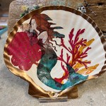 Pam Maschal Scallop Shell w/mermaid, PAMM