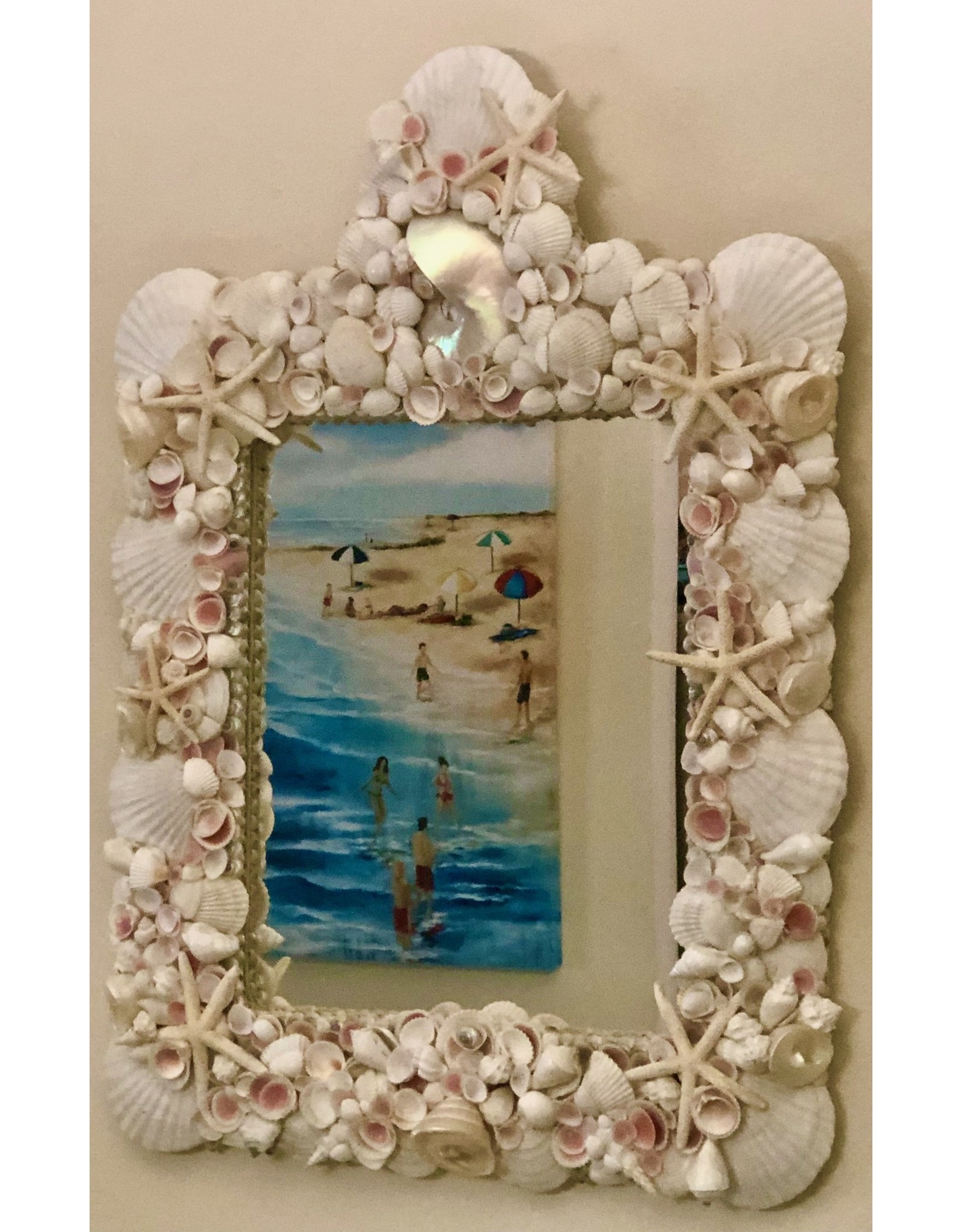 Bea Valiente Nautical Shell Queen, shell mirror, 19x28", BEA