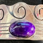 Rare Finds CUFF, Amethyst/Sterling, signed Native American, RARE