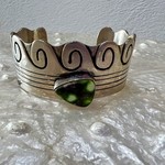 Rare Finds CUFF, Carico Lake Turquoise/Sterling, signed Native American, RARE