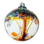 Kitras Art Glass HAPPINESS (Trees of Enchantment, 6" D., KITRAS)