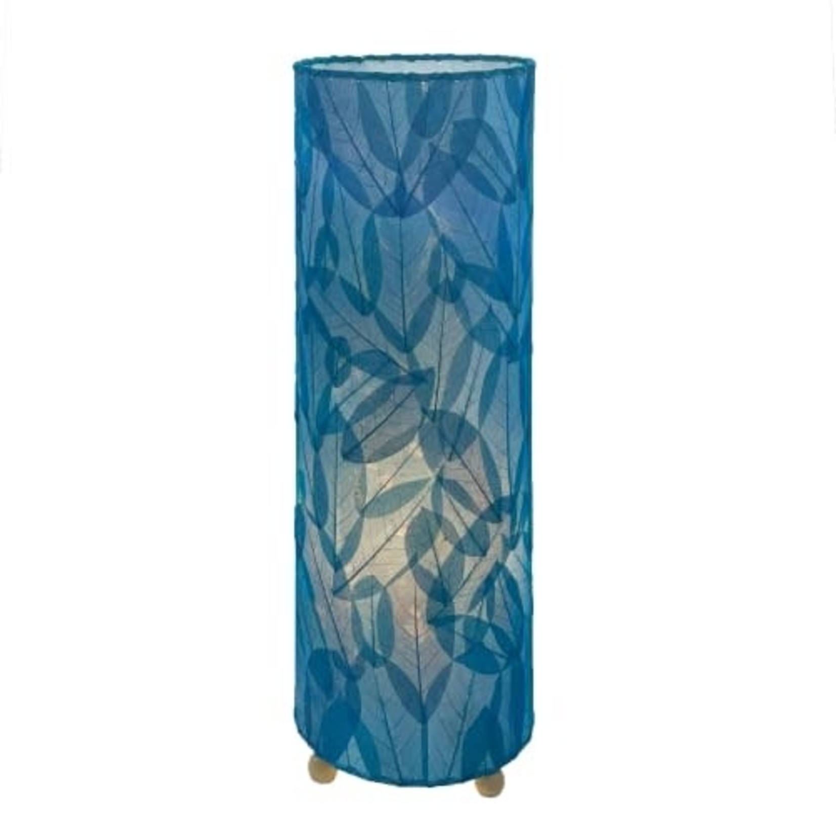 Eangee Home Design LAMP,  EANGEE,  Guyabano cylinder, 24" Table, Marine Blue