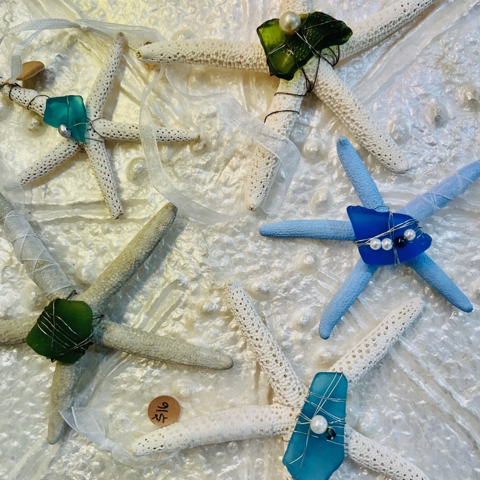 Susan Estrella Ornaments, Starfish, lrg, SUSE