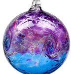Kitras Art Glass VANGLOW BALL, 6", Purple/Blue, KITRAS