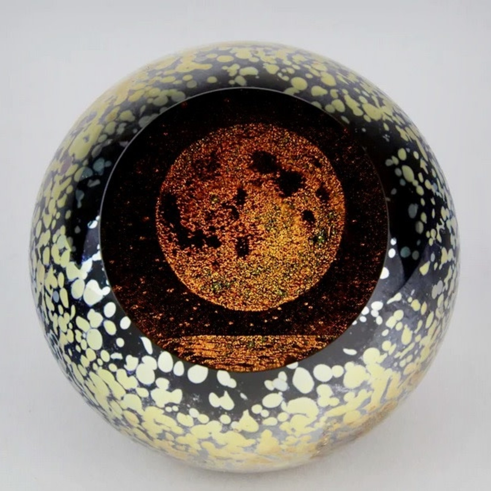 Glass Eye Studio CELESTIAL PAPERWEIGHT, Harvest Moon, GLAS