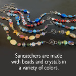 Susan Estrella Suncatcher, beads and crystals, @12-15", SUSE